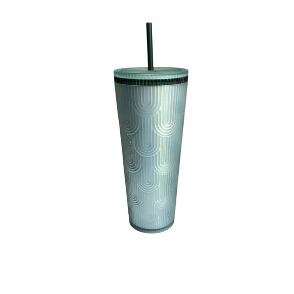Starbucks Collectible Rainbow Tumbler Seafoam Green Venti Cup New Cold Coffee - Picture 4 of 6